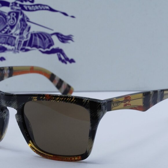 Burberry BE4434 414673 Square Sunglasses - Check Sand/Brown - Picture 7 of 9